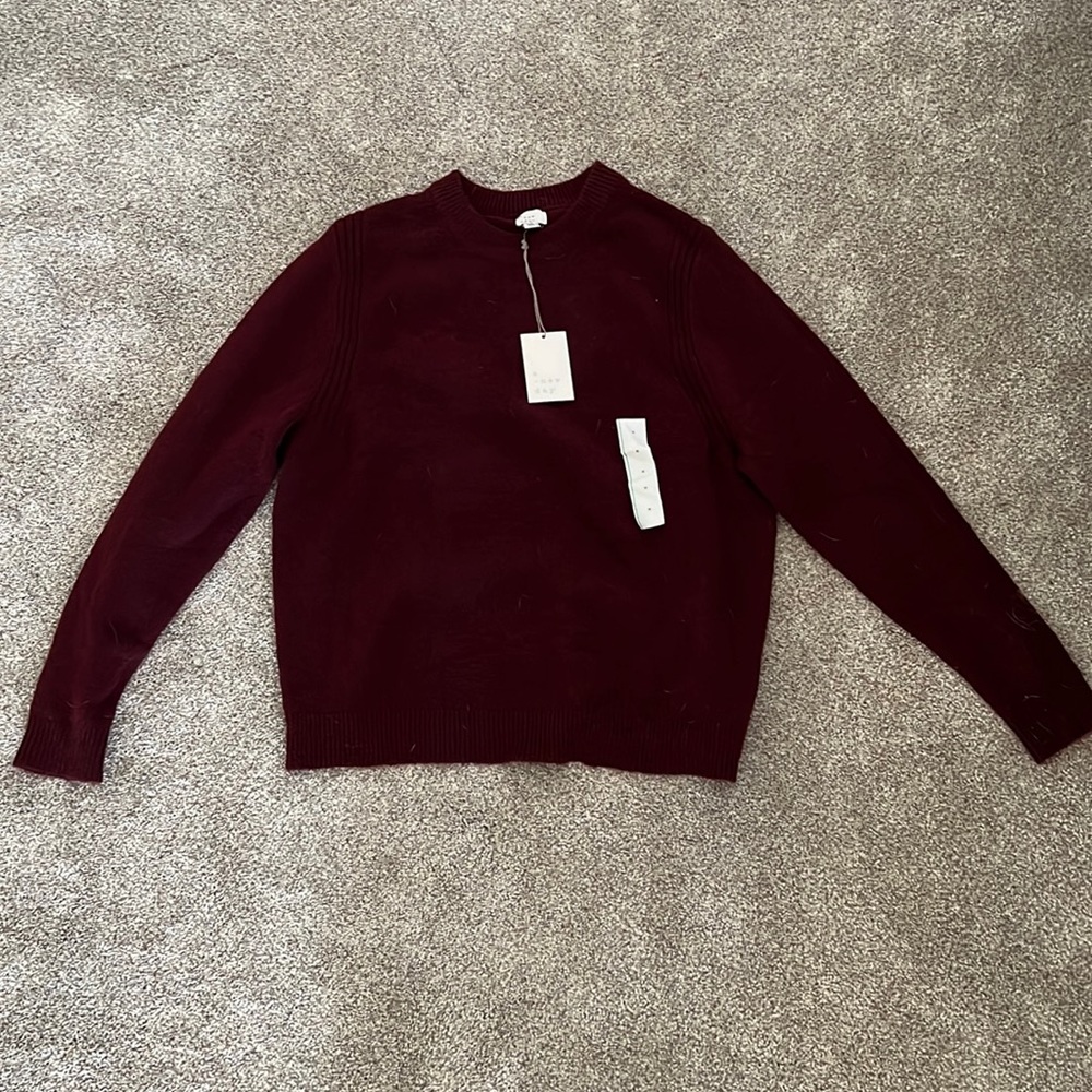 Burgundy Crew Neck Sweater